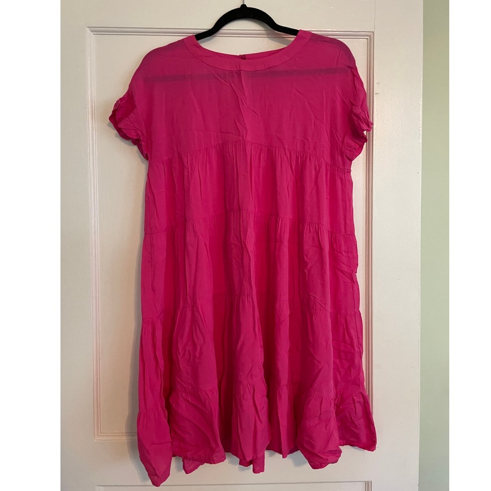 Hot Pink Shift Dress (Size S)